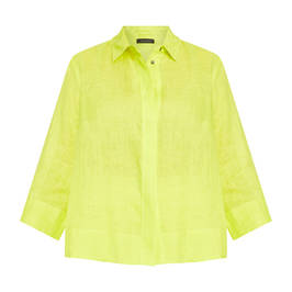 Elena Miro Linen Shirt Acid Yellow - Plus Size Collection