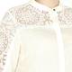 Elena MIRO linen and lace ivory SHIRT