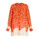 Elena Miro Viscose Pebble Print Shirt Orange 