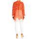 Elena Miro Viscose Pebble Print Shirt Orange 