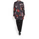 ELENA MIRO FLORAL PRINT SHIRT BLACK