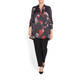 ELENA MIRO FLORAL PRINT SHIRT BLACK