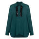 Elena Miro Shirt with Embellished Placket Forest Green 