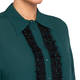 Elena Miro Shirt with Embellished Placket Forest Green 