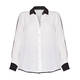 ELENA MIRO GEORGETTE SHIRT BLACK AND WHITE