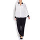 ELENA MIRO GEORGETTE SHIRT BLACK AND WHITE