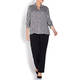 ELENA MIRO SATIN SHIRT BLACK AND WHITE PRINT