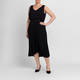Elena Miro Wrap-Over Pleated Skirt Black 