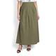 ELENA MIRO khaki asymmetrical waistband maxi SKIRT