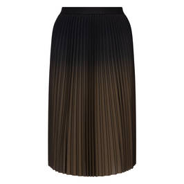 Elena Miro Pleated Ombre Skirt Khaki  - Plus Size Collection