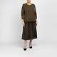 Elena Miro Pleated Ombre Skirt Khaki 