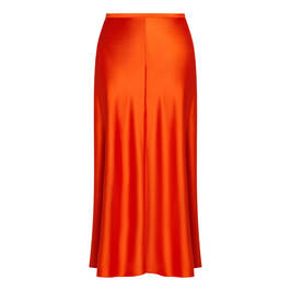Elena Miro Satin Flared Skirt Orange - Plus Size Collection