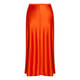 Elena Miro Satin Flared Skirt Orange