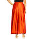 Elena Miro Satin Flared Skirt Orange