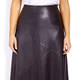 ELENA MIRO FAUX-LEATHER SKIRT CHOCOLATE