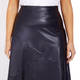 ELENA MIRO FAUX-LEATHER SKIRT BLACK