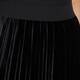 ELENA MIRO BLACK VELVET PLEATED SKIRT