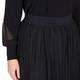 ELENA MIRO PLEATED LUREX BLACK SKIRT