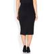 ELENA MIRO BLACK PUNTO MILANO JERSEY SKIRT