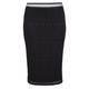 ELENA MIRO STRETCHY LACE SKIRT WITH STRIPED WAIST 