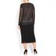 ELENA MIRO STRETCHY LACE SKIRT WITH STRIPED WAIST 