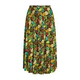 Elena Miro Printed Pleated Skirt  - Plus Size Collection