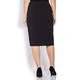 ELENA MIRO TECHNOSTRETCH GODET PENCIL SKIRT BLACK