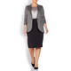 ELENA MIRO TECHNOSTRETCH GODET PENCIL SKIRT BLACK