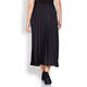 ELENA MIRO SATIN PLEAT MIDI SKIRT BLACK