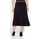 ELENA MIRO STRETCH JERSEY PULL-ON MIDI SKIRT BLACK