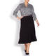 ELENA MIRO SATIN SHIRT BLACK AND WHITE PRINT