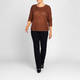 Elena Miro Crochet Sweater Chestnut 