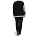 ELENA MIRO INTARSIA SWEATER BEIGE AND BLACK