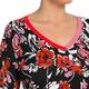 ELENA MIRO V-NECK FLORAL PRINT SWEATER