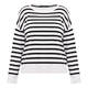 Elena Miro Breton Stripe Sweater Black and White 