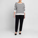 Elena Miro Breton Stripe Sweater Black and White 