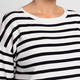 Elena Miro Breton Stripe Sweater Black and White 