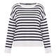 Elena Miro Breton Stripe Sweater Navy and White 