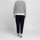 Elena Miro Breton Stripe Sweater Navy and White 
