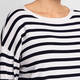 Elena Miro Breton Stripe Sweater Navy and White 