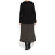 ELENA MIRO BLACK SWEATER WITH LEATHER AND JEWEL