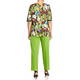 Elena Miro Leaf Print Sweater Black