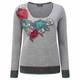 ELENA MIRO EMBROIDERED WOOL BLEND SWEATER