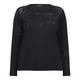 ELENA MIRO BLACK MESH DETAIL SWEATER