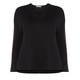 ELENA MIRO BLACK SWEATER WITH LUREX SIDE STRIPE