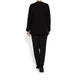 ELENA MIRO BLACK SWEATER WITH LUREX SIDE STRIPE
