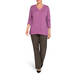 ELENA MIRO WOOL BLEND V-NECK SWEATER ORCHID