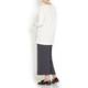 ELENA MIRO WOOL BLEND cream horizontal rib SWEATER