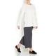 ELENA MIRO WOOL BLEND cream horizontal rib SWEATER