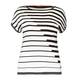 ELENA MIRO cap sleeve abstract stripe SWEATER